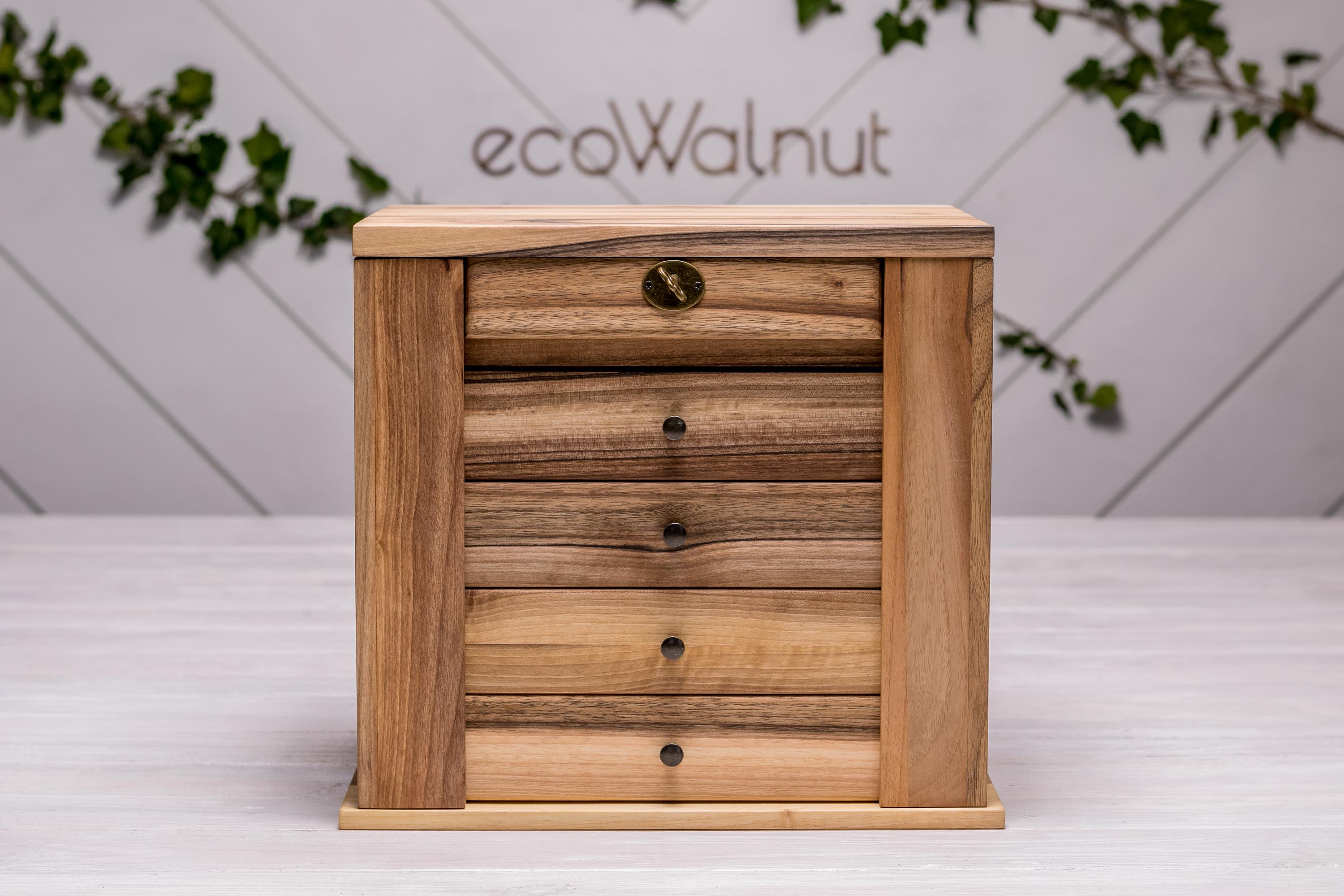 Органайзер EcoWalnut дерев'яний для прикрас із кришкою (EB-12.1) - фото 4