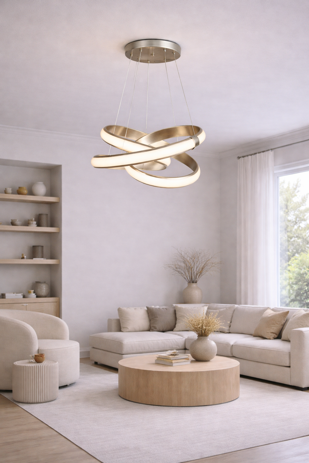 Люстра Eterna Rings LED 3 режима 149W (20191/2CF)