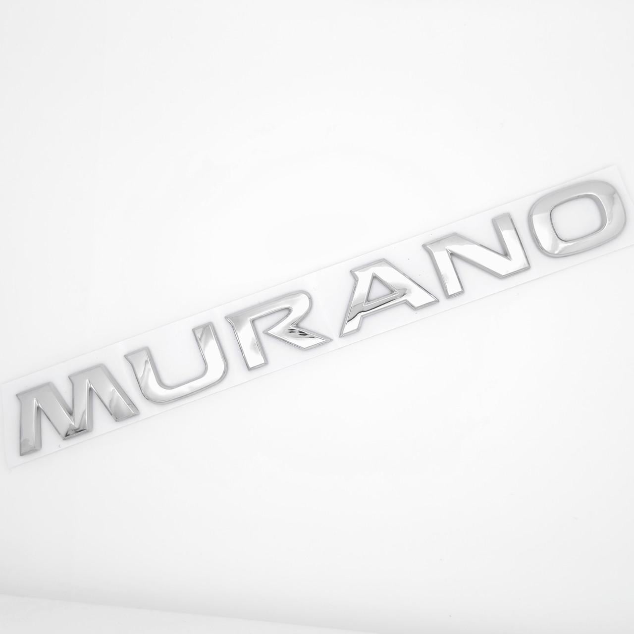 Эмблема надпись Murano Nissan 21,3х2 см ABS Хром глянец (908945AA0A)
