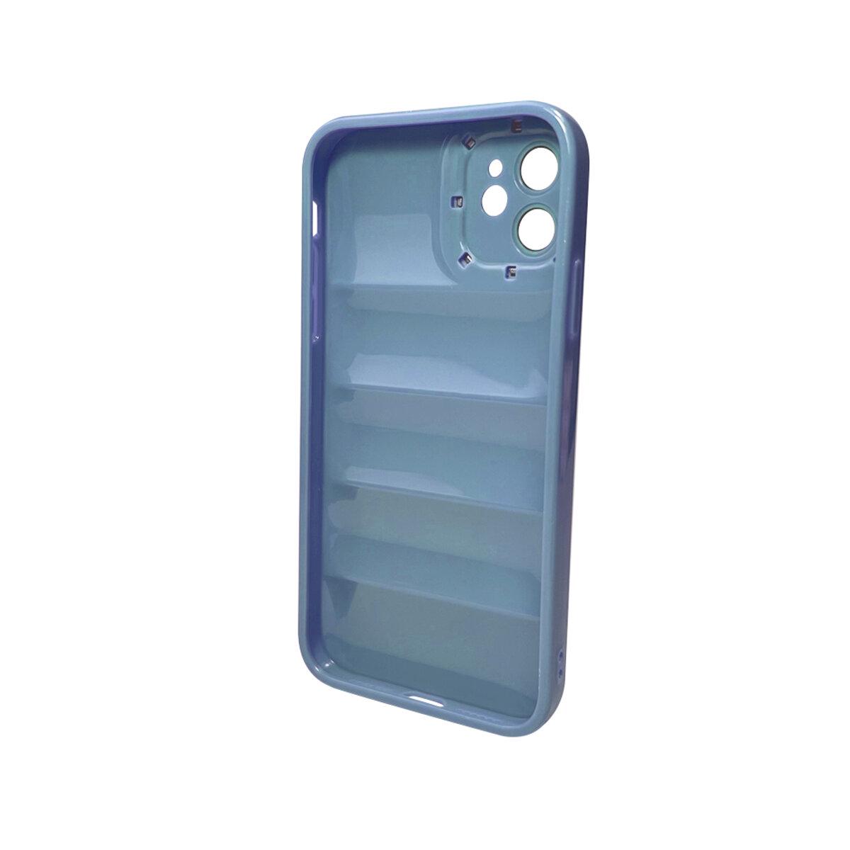 Противоударный чехол для Apple iPhone 12 Down Jacket Frame / Light Blue - фото 2