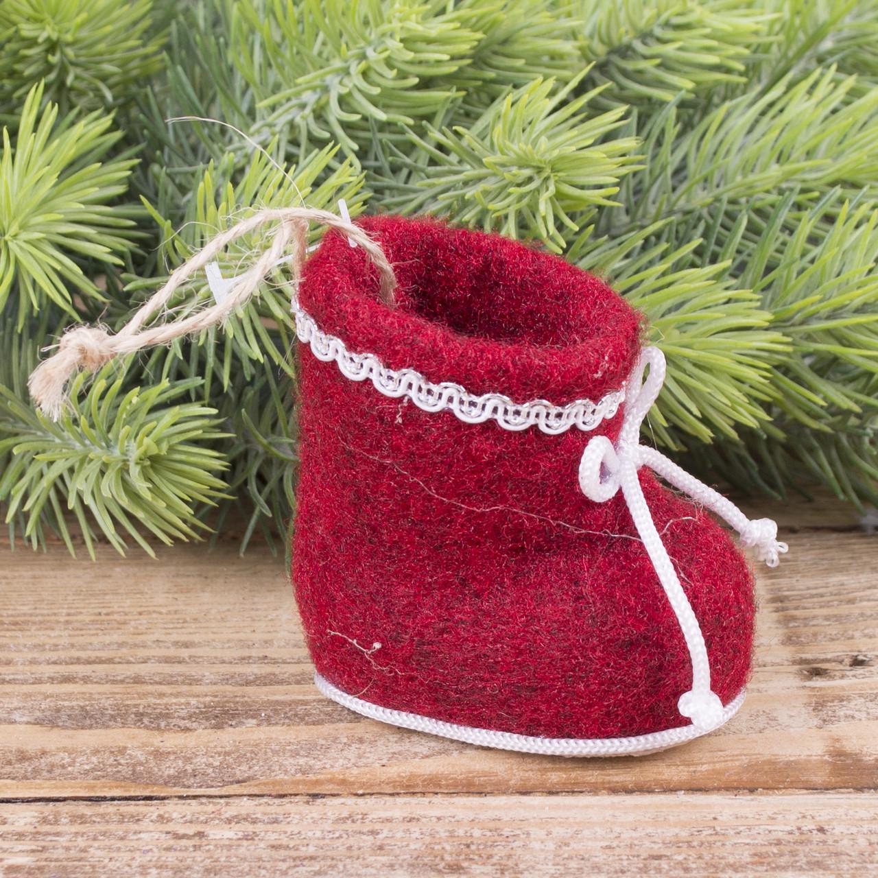 Подвеска Башмачок-валенок Красный (1379-1)