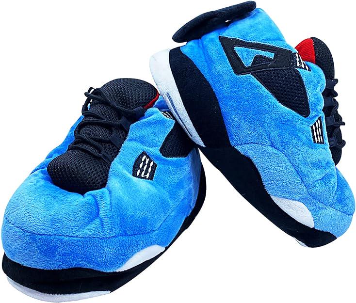 Тапочки домашние плюшевые Кроссовки Синий