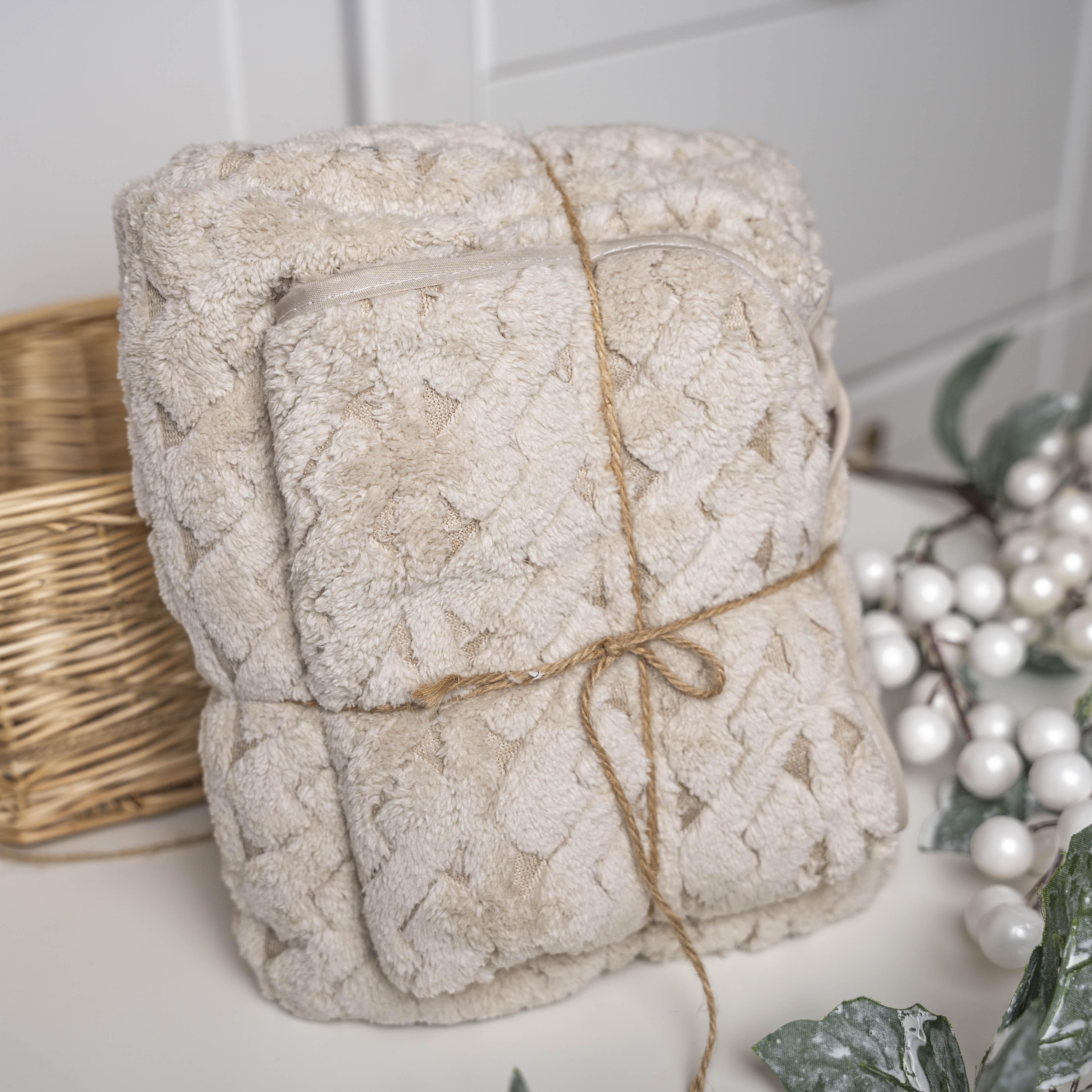 Набор полотенец в мешочке 33x70/70x140 см Бежевый (88852)