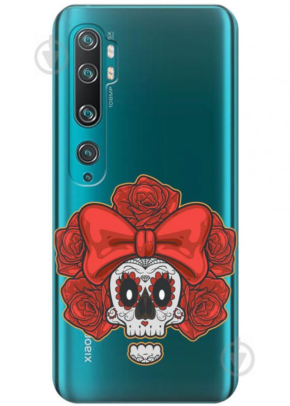 Прозрачный силиконовый чехол iSwag для Xiaomi Mi Note 10 Pro с рисунком - Готический череп (H351) Прозрачный силиконовый чехол iSwag для Xiaomi Mi Note 10 Pro с рисунком - Готический череп (H351)