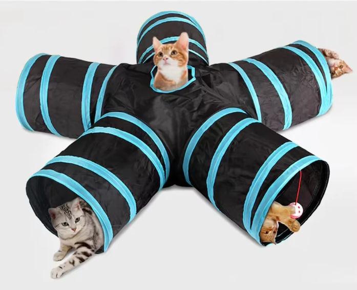 Туннель для кота/собаки пятисторонний 85х25 см Черный - фото 4 Туннель для кота/собаки пятисторонний 85х25 см Черный - фото 4