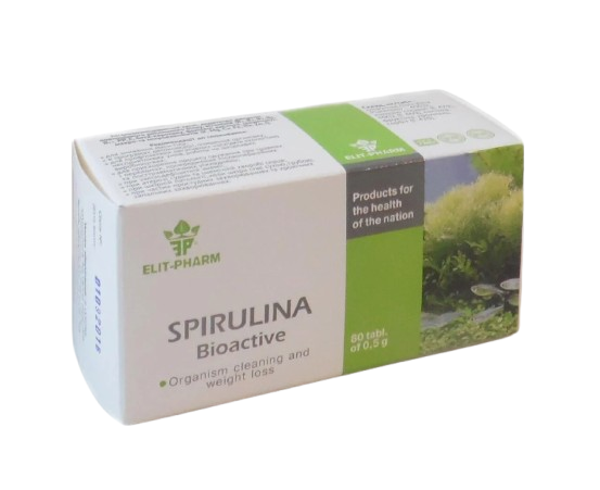 Добавка диетическая Элит-фарм Спирулина биоактив 80 табл. (1004971793)