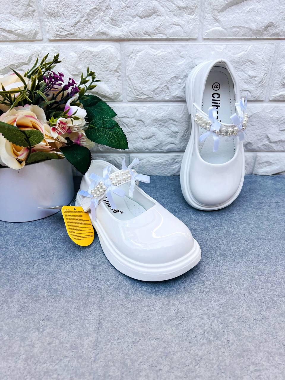 Туфлі класичні для дівчинки Clibee 1822 р. 29 18 см Білий (1822-2)