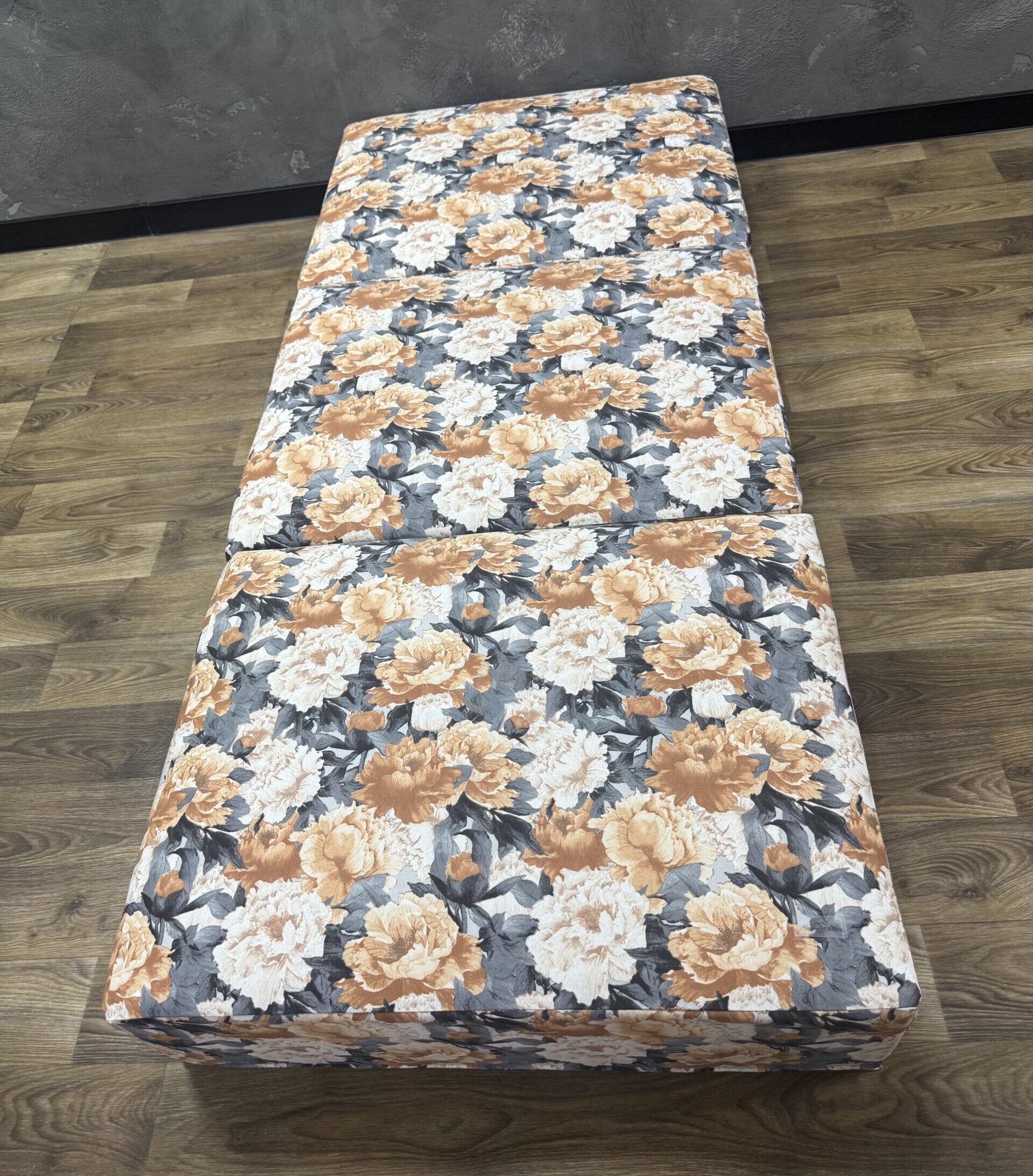 Матрас-трансформер Comfort Home maxi Ashen flowers раскладной панама 200х160х13 см - фото 4