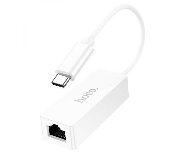 Переходник Hoco UA22 Type C to Ethernet 100 Mbps White - фото 6