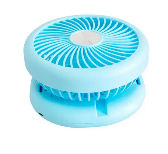 Настільний складний USB міні-вентилятор Mini Fan W1646 Блакитний (W1646) - фото 4