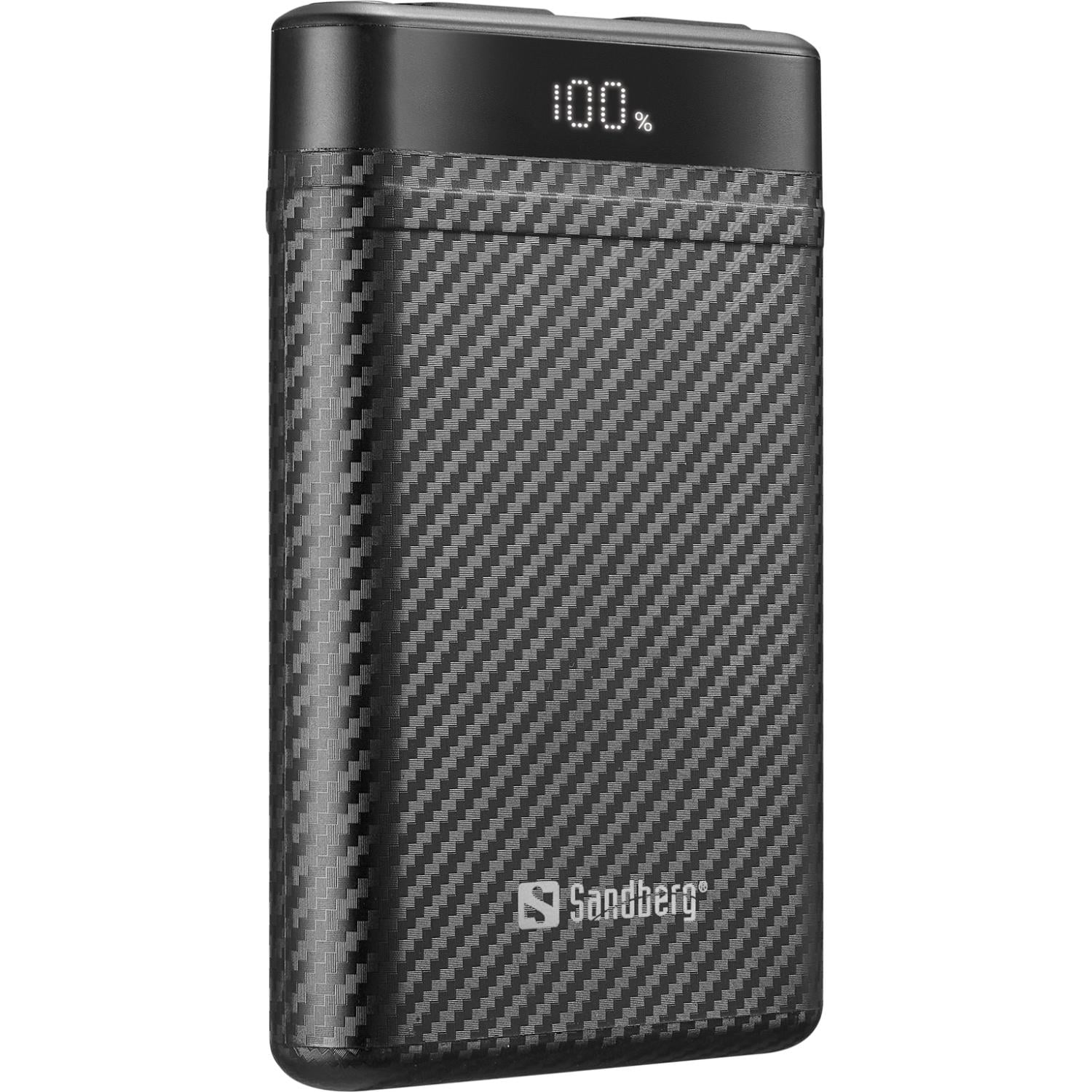 Повербанк Sandberg 10000 mAh 20W 3A PD Survivor Nano 2xType-C IN/OUT IPX8 Black (421-32)