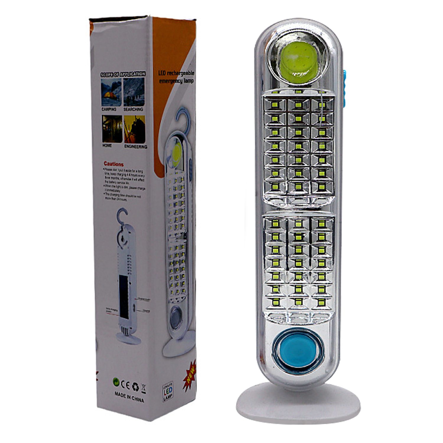 Лампа аварійна на сонячній батареї Emergency Lamp COB-42SMD світлодіодна стійка 2 режими з гаком (ed081256) - фото 6