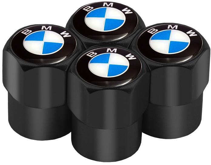 Колпачки на ниппель СlassyCap BMW 4 шт. Black (12924)
