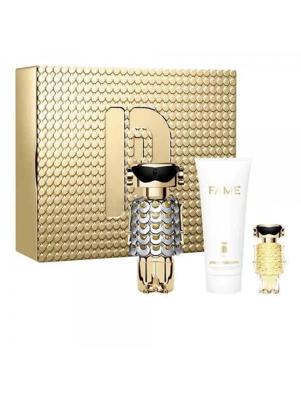 Подарочный набор для женщин PACO RABANNE Fame Парфюмированная вода 80 мл/лосьон для тела 100 м/миниатюра парфюмированная вода 4 мл (374658)