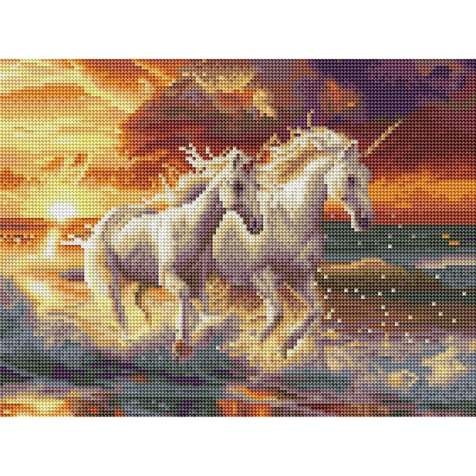 Алмазна мозаїка Brushme Єдинороги на узбережжі RDBS7023 30х40 см (RLT52429) Алмазна мозаїка Brushme Єдинороги на узбережжі RDBS7023 30х40 см (RLT52429)