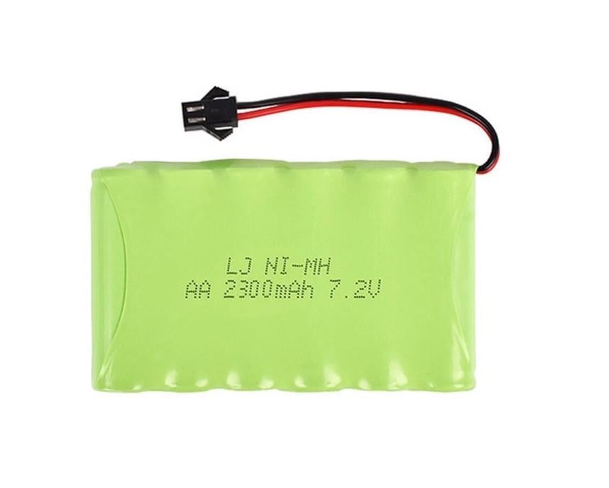 Аккумулятор AA 7,2V 2300 mAh с коннектором JST SM-2P для детских игрушек и катеров (18860)