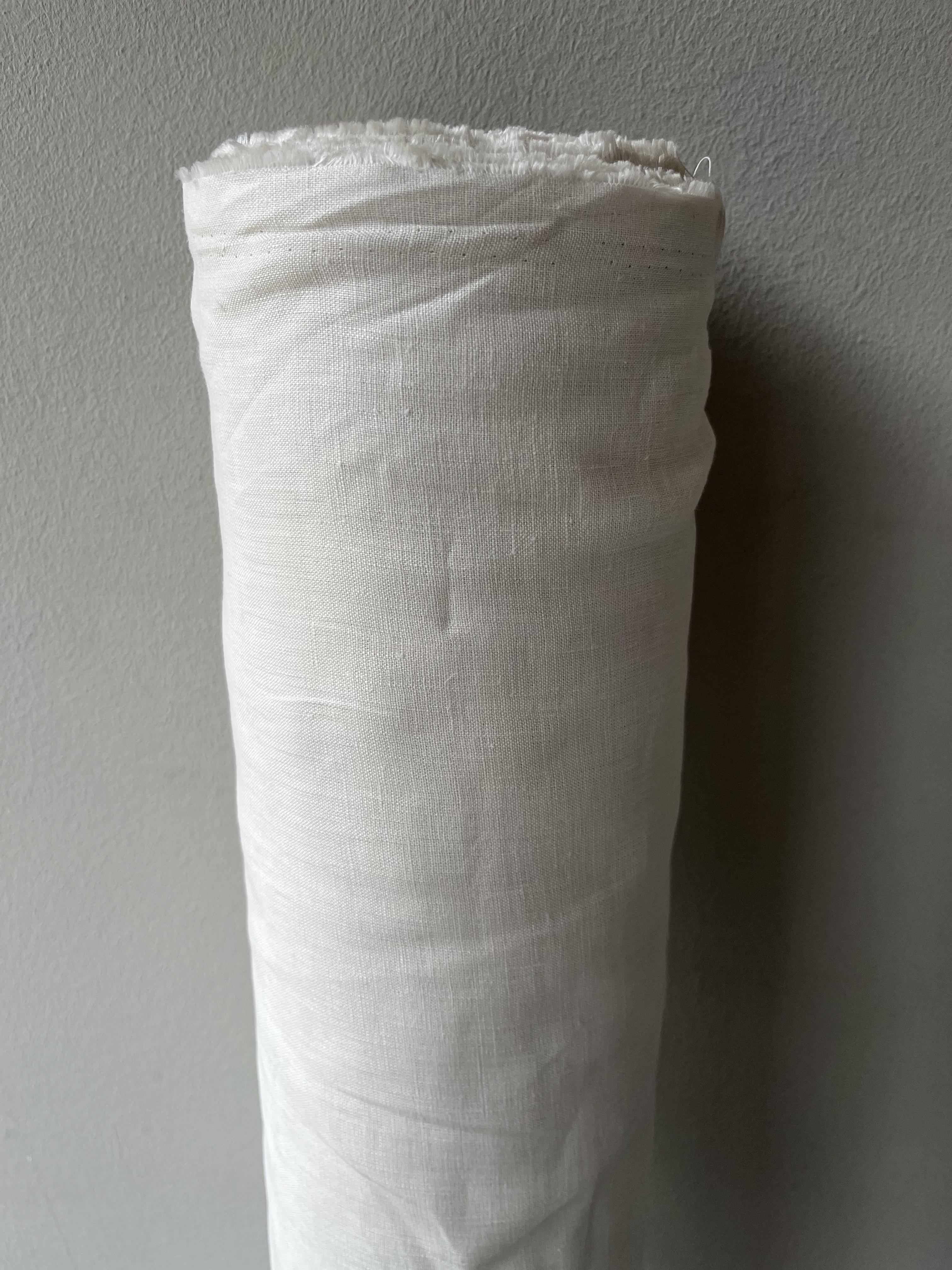 Ткань рубашечно-платья Linen Plus 100% лен 143 см 756 Молочный