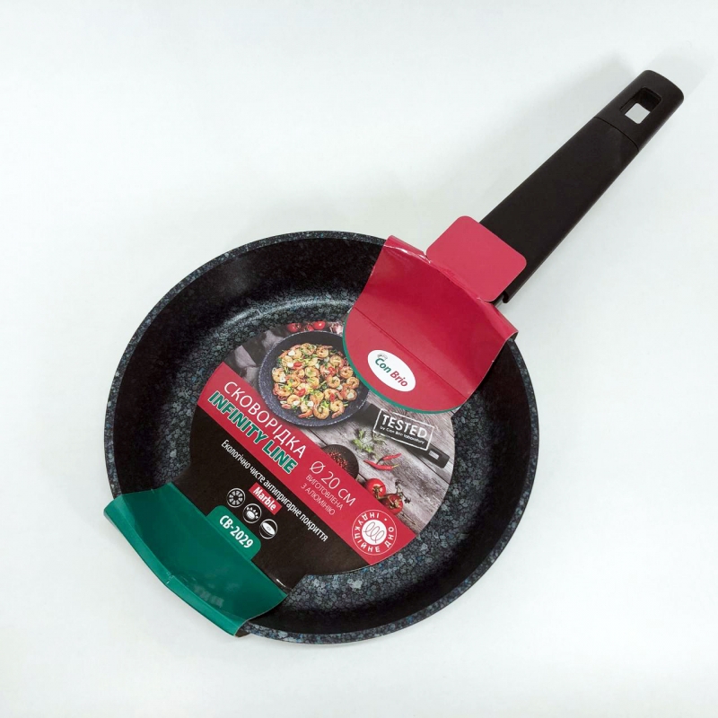 Сковорода Con Brio СВ-2029 з індукцією антипригарне покриття 20 см (tf5143) - фото 8