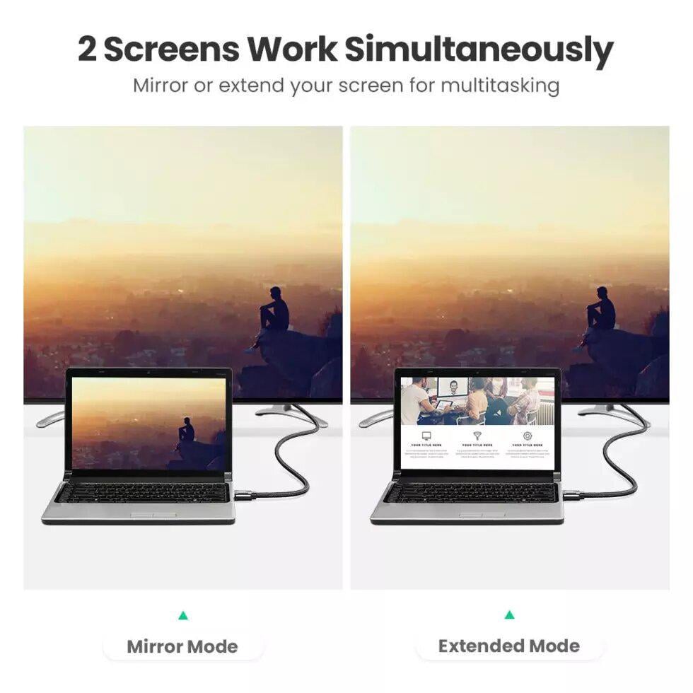 Кабель UGREEN HDMI HD135 M/M Round 3 м Grey (80602) - фото 4 Кабель UGREEN HDMI HD135 M/M Round 3 м Grey (80602) - фото 4