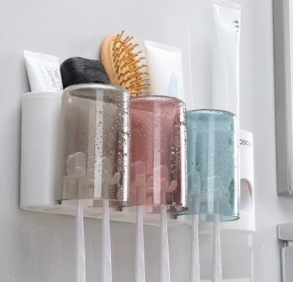 Тримач для зубних щіток настінний ECOCO зі стаканами 3 шт. (25763768) - фото 5 Тримач для зубних щіток настінний ECOCO зі стаканами 3 шт. (25763768) - фото 5