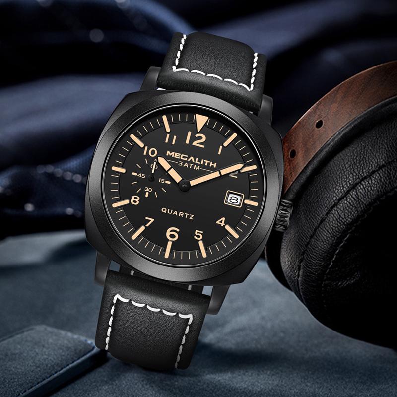 Годинник наручний чоловічий MegaLith Panerai Black (7718) - фото 5