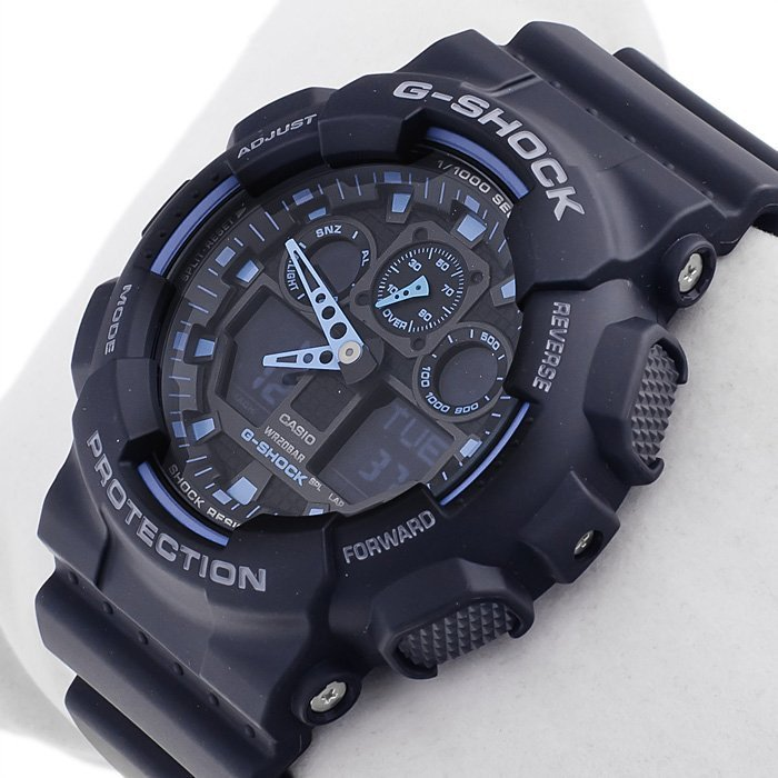 Часы мужские кварцевые Casio G-Shock GA-100-1A2ER ударопрочные с полимерным ремешком (1054168613)