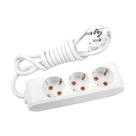 Удлинитель VIKO с заземлением 2 м 3 гнезда (90114302)