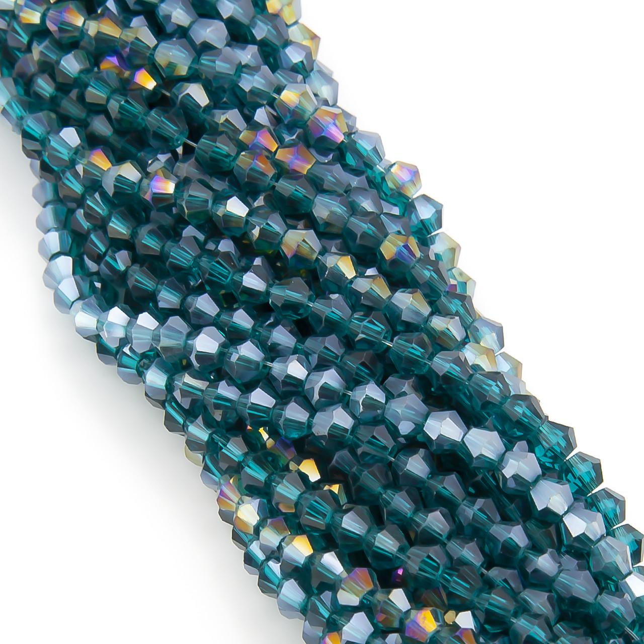 Бусины хрустальные Биконус АВ 4х4,2 мм 95 шт. Изумрудный (БИ0004к75) Бусины хрустальные Биконус АВ 4х4,2 мм 95 шт. Изумрудный (БИ0004к75)