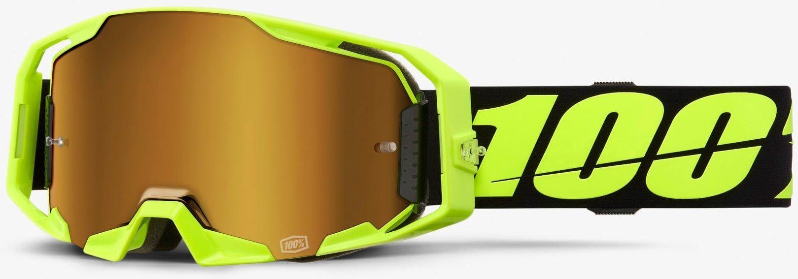 Мотоочки 100% ARMATIC Goggle Neon Yellow/Mirror Gold Lens (39562)
