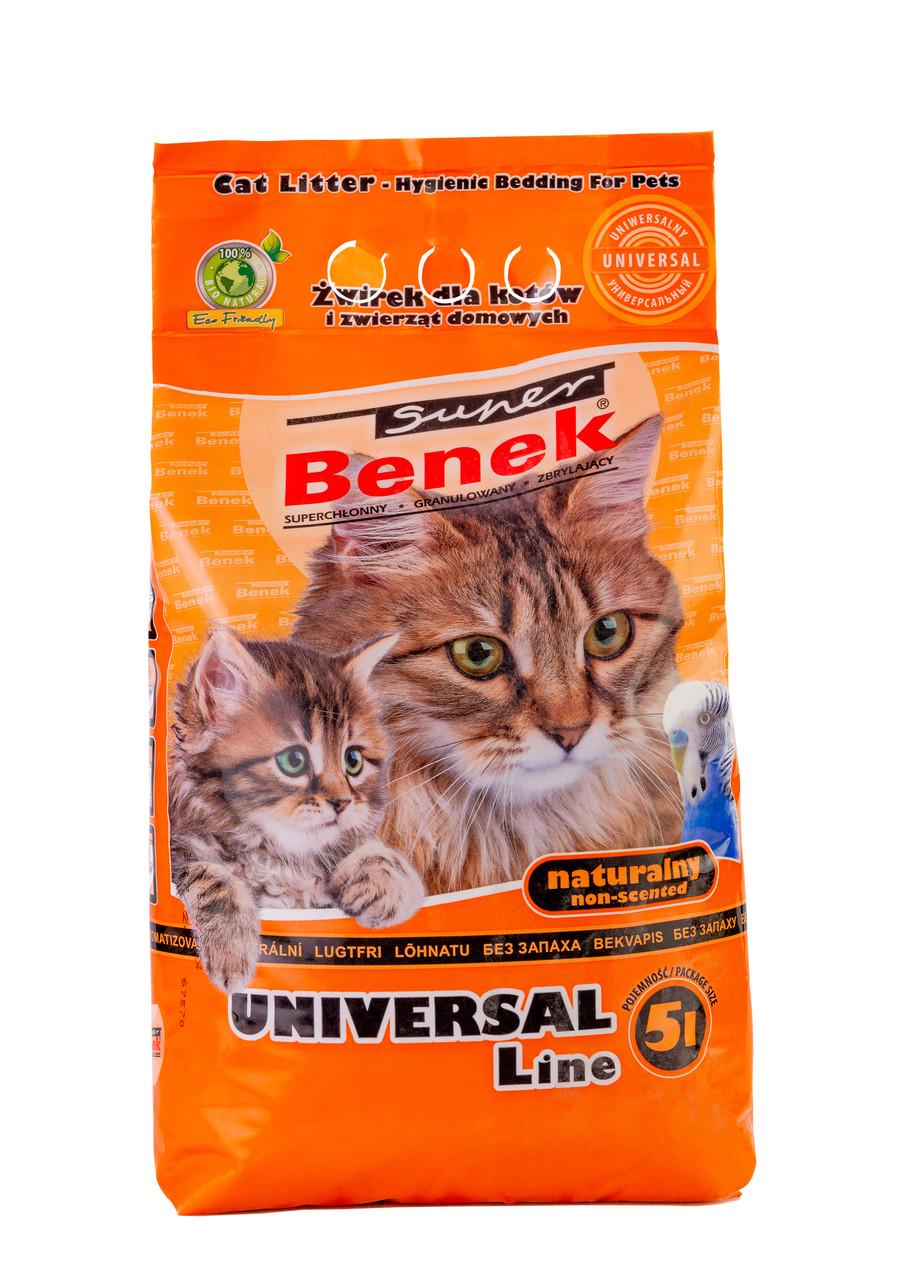 Наполнитель для лотков бентонитовый Super Benek 7010180 Универсальный Натуральный 5 л