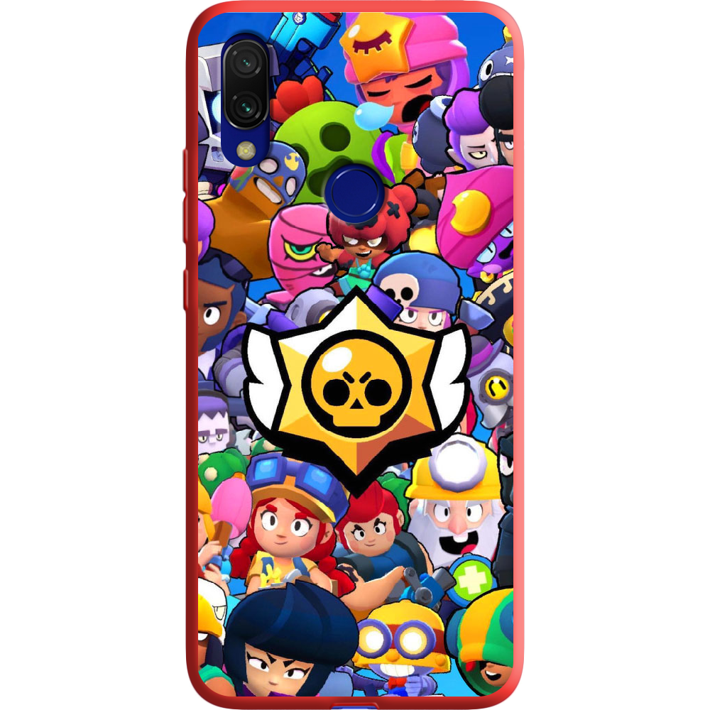 Чохол Boxface Xiaomi Redmi 7 Brawl Stars Червоний силікон  (36506-up2389-37060)