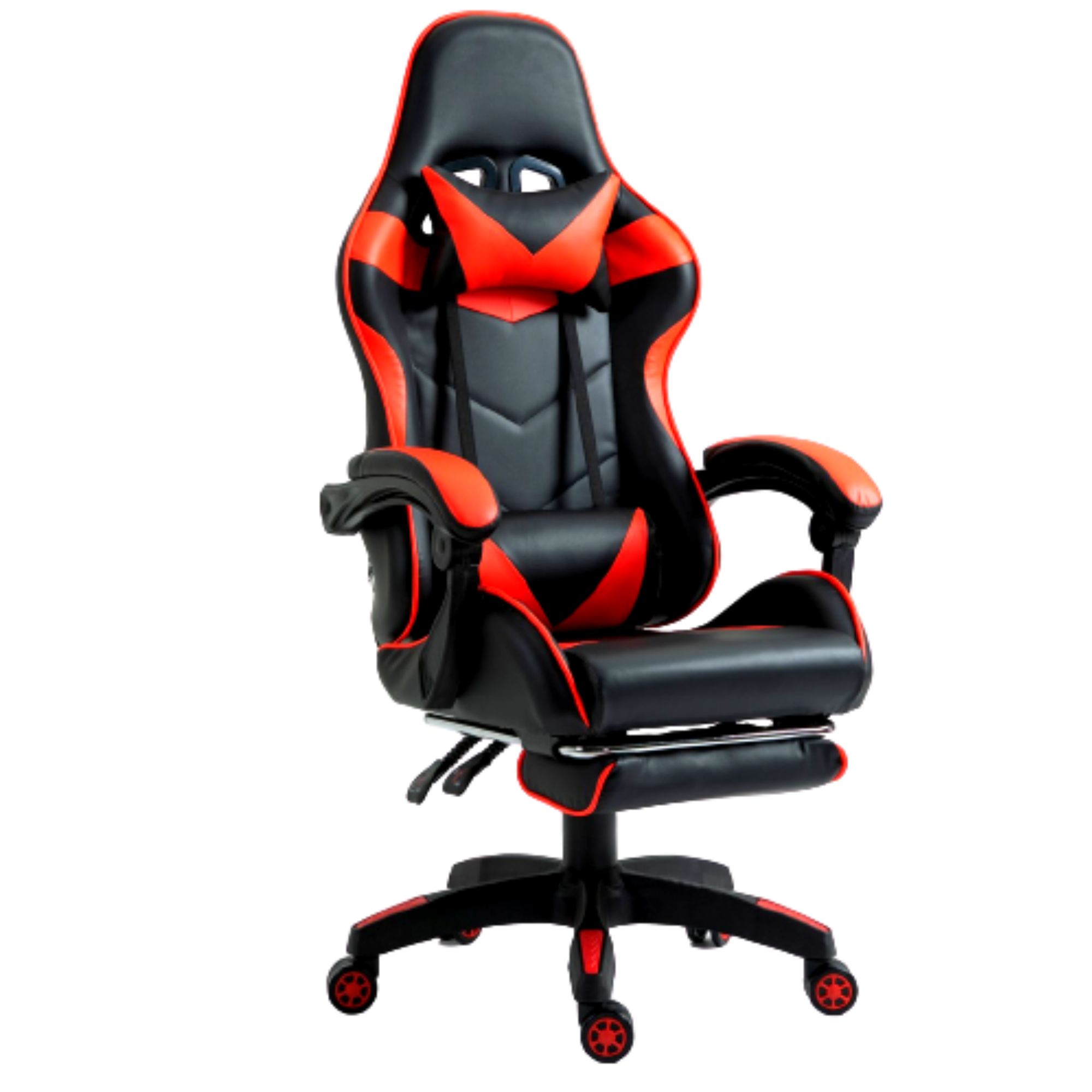 Кресло геймерское Bonro Vecotti GT с подставкой для ног до 120 кг Красный/Черный (2118429)