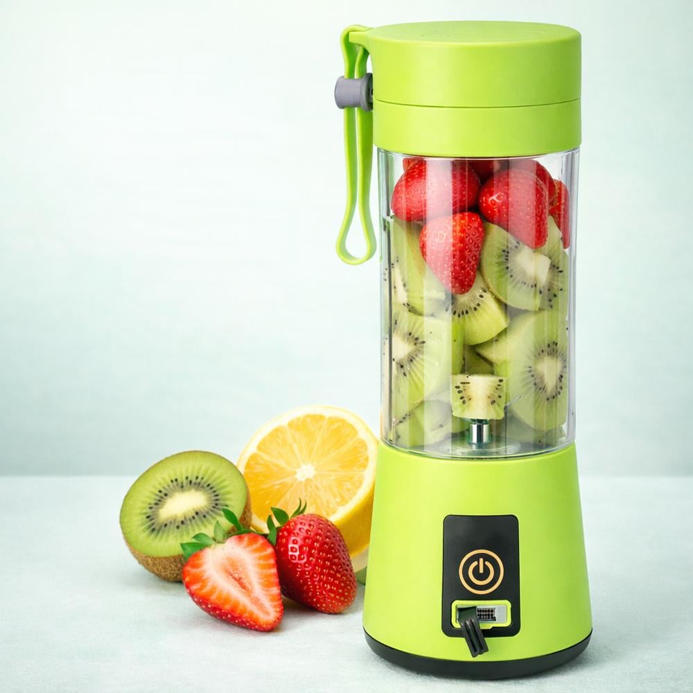 Блендер для смузи и коктейлей с USB-зарядкой 380 мл Зеленый (37-зел-110617)
