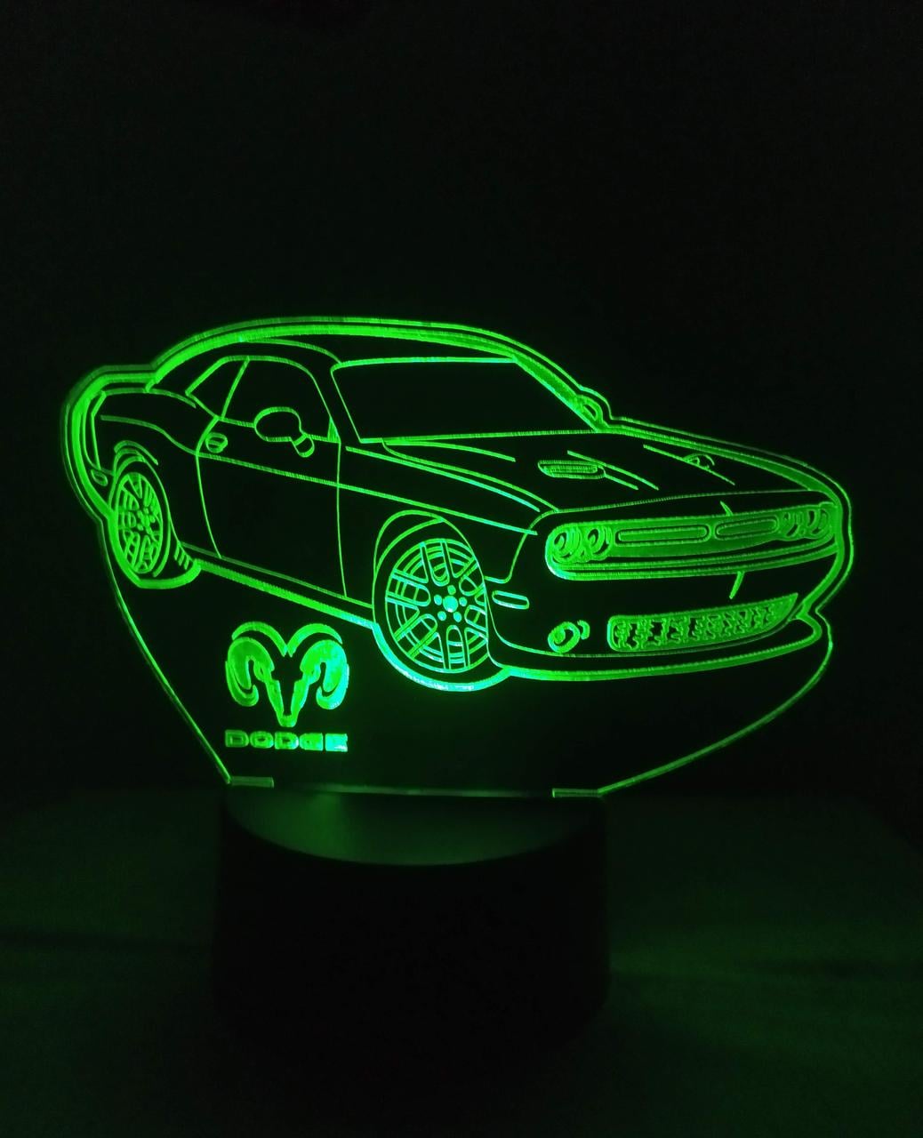 3D-нічник Dodge кілька підсвіток/на пульті (1700035083) 3D-нічник Dodge кілька підсвіток/на пульті (1700035083)