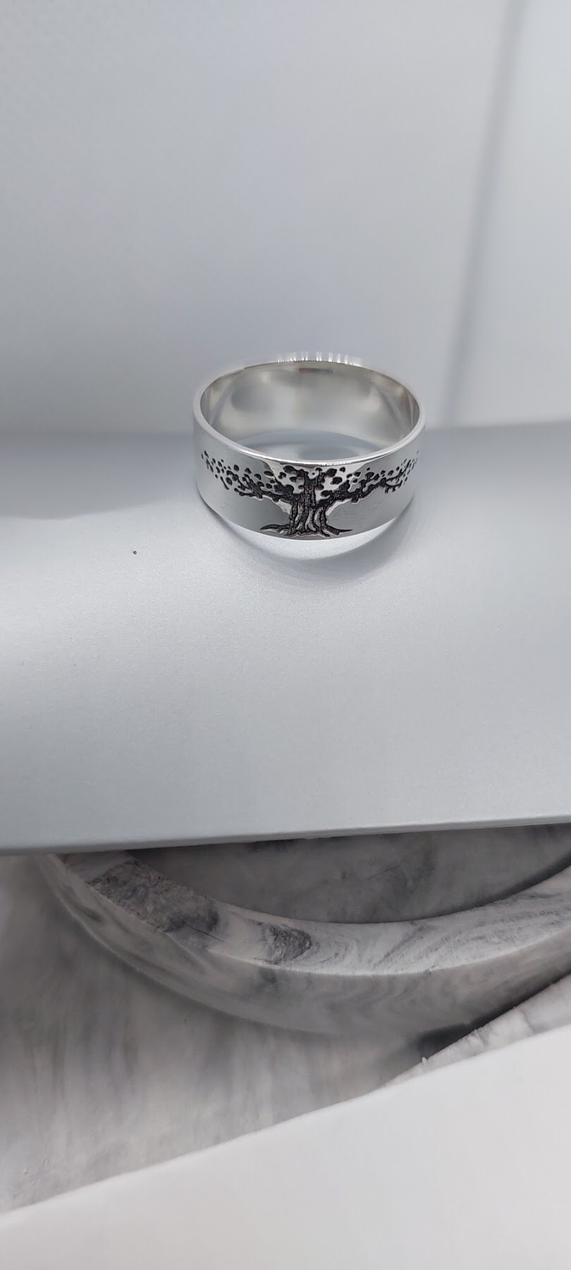 Каблучка Дерево життя Твій образ унісекс срібло 925 чорнене (1176)