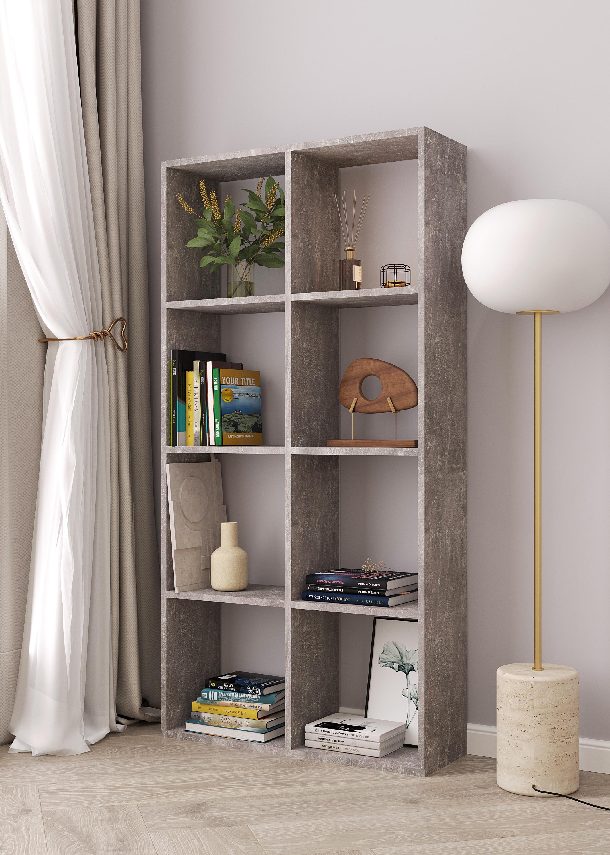 Стелаж на 8 комірок 1430х720х230 мм Бетон (NT-10) - фото 1 Стелаж на 8 комірок 1430х720х230 мм Бетон (NT-10) - фото 1