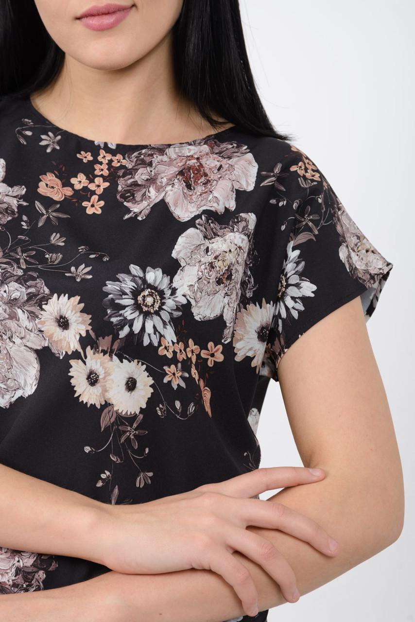 Блузка женская со шнурком Ромашка 156 3XL Black - фото 7 Блузка женская со шнурком Ромашка 156 3XL Black - фото 7