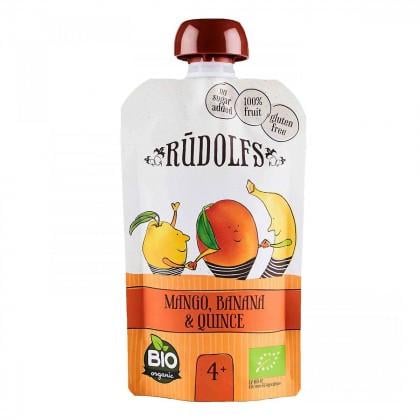 Пюре Rudolfs Смузи манго-банан-айва от 4 месяцев органическое 110 г