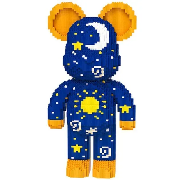 Конструктор Magic Bloks 3D Мишка stars из пластика на 4955 дет. Синий (150-98-KB9161)