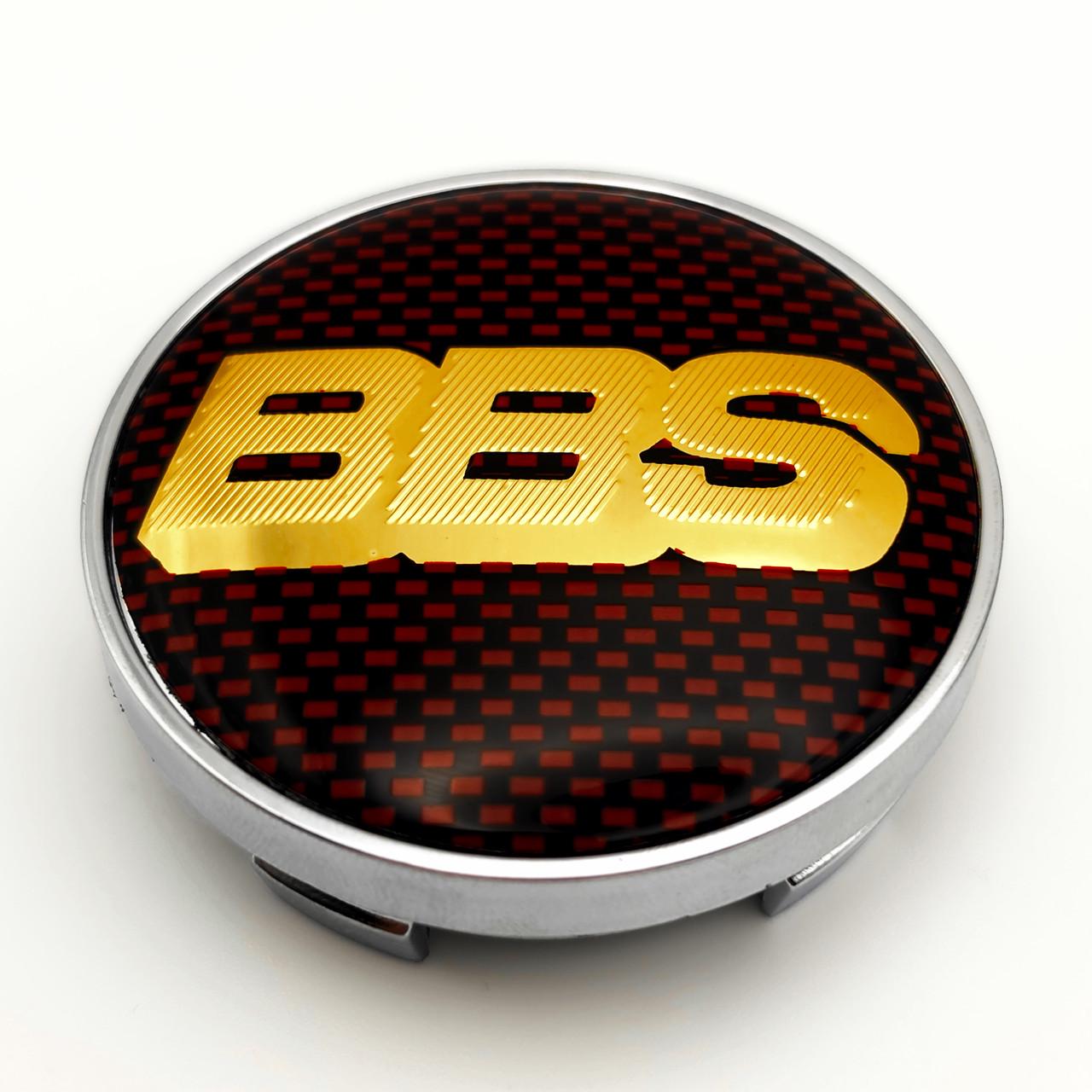 Колпачок заглушка ступицы колеса BBS 60 мм Красный/золотой (3009525138)