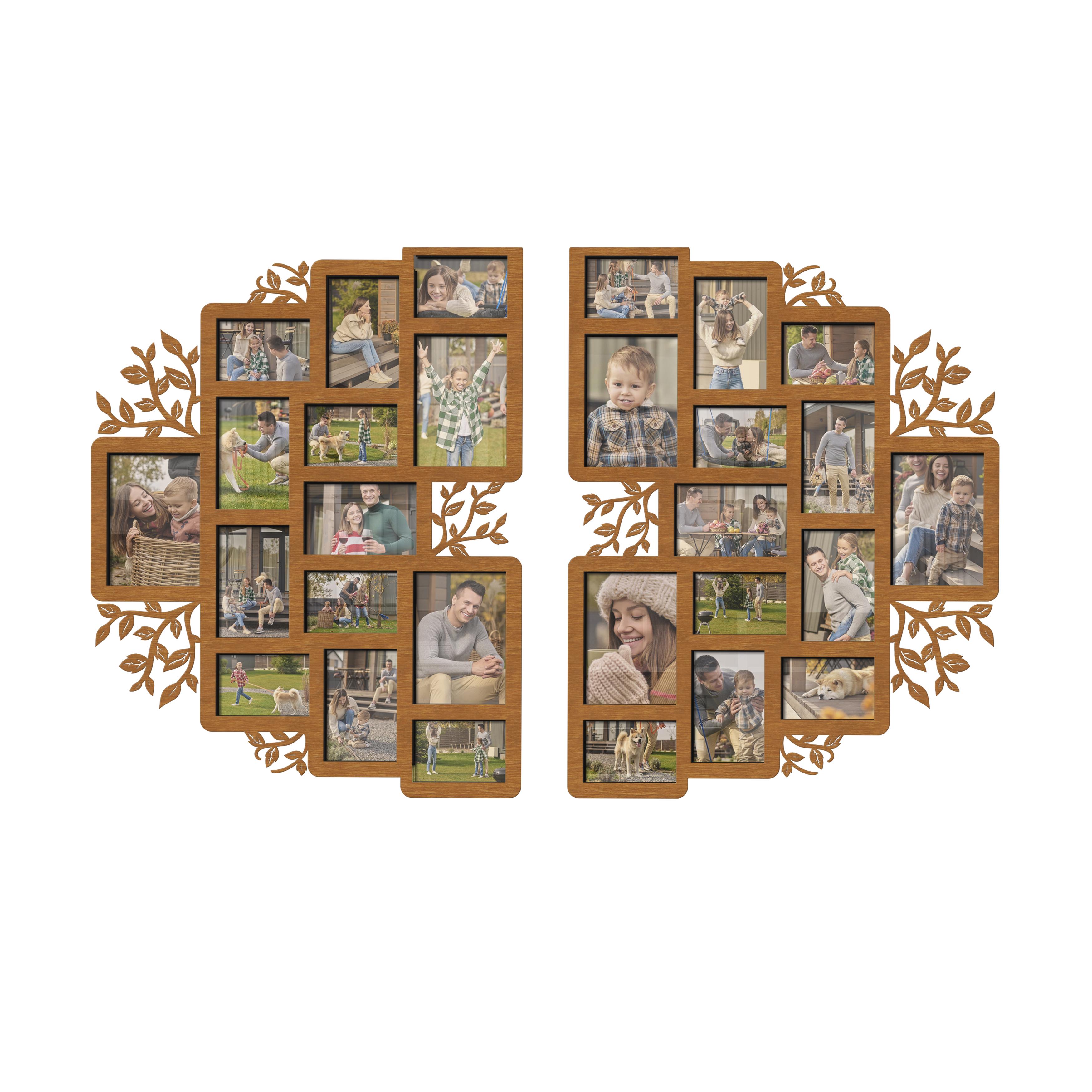 Фото-коллаж The Frame Depot Семейное дерево на 28 фото Светло-коричневый (decor_inside_trees_2_parts_l-1) - фото 1