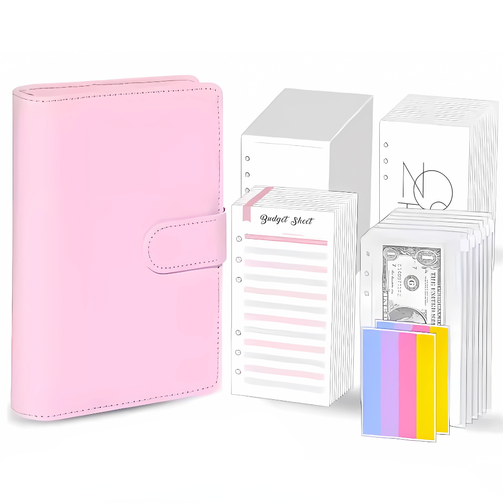 Блокнот-планер для грошей бюджету та зберігання фінансів/для ведення обліку доходу формат А6 Рожевий Блокнот-планер для грошей бюджету та зберігання фінансів/для ведення обліку доходу формат А6 Рожевий