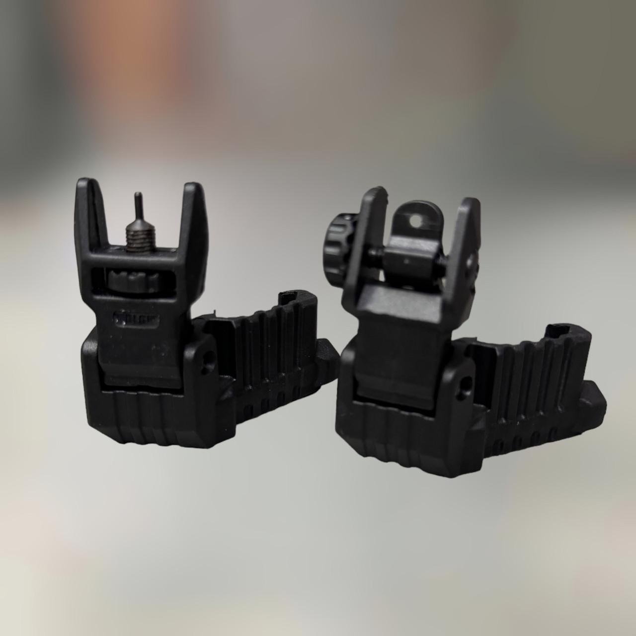 Мушка и целик DLG Tactical DLG-184 45° низкие складные на планку Picatinny (245540)