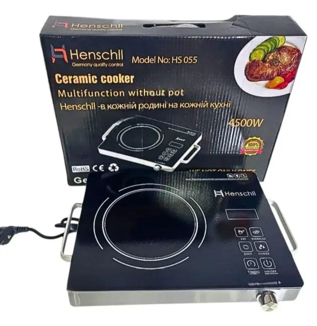 Плита настільна Henschll HS-055 одноконфоркова індукційна склокерамічна 4500 Вт (HS-055) - фото 2