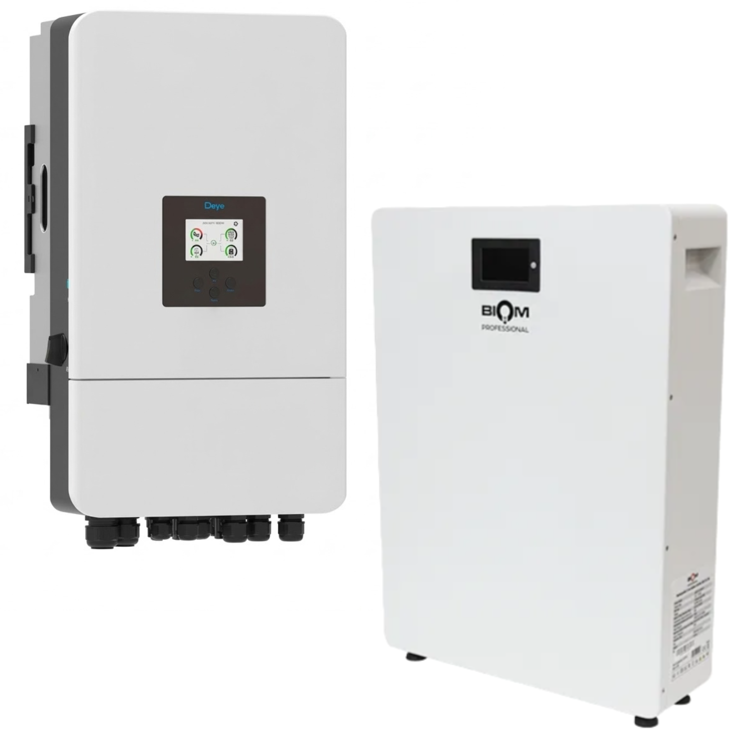 Комплект автономного энергоснабжения Deye SUN-8K-SG05LP3-EU 8 кВт 3 фази и Biom BALFP-512100-V1 5,12 кВт/год LiFePO4