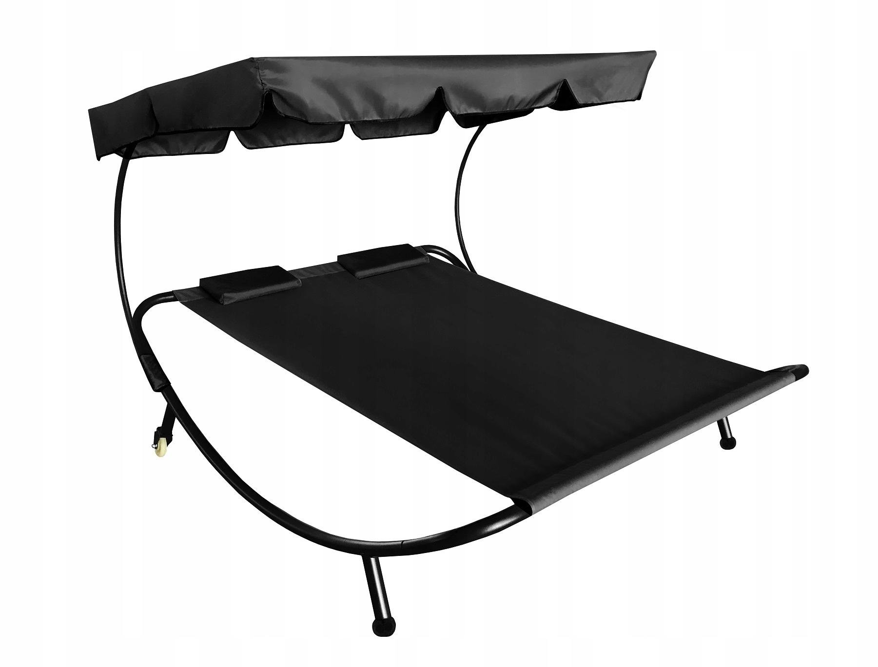 Шезлонг садовый Aga Garden MR4251BLACK-ST230088 для двоих с навесом (ST230088)