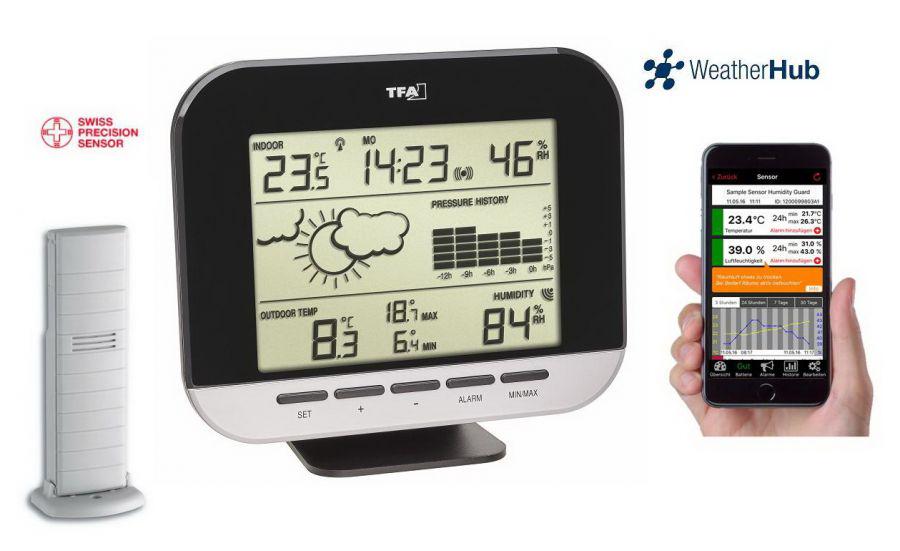 Метеостанция для смартфона TFA Connect WeatherHub 35114301.IT - фото 6