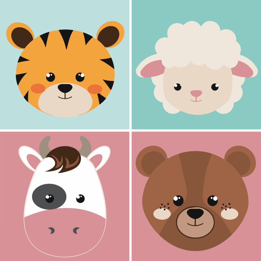 Картина по номерам Strateg Морщины животного с лаком 30x30 см (Str-ES-0839)