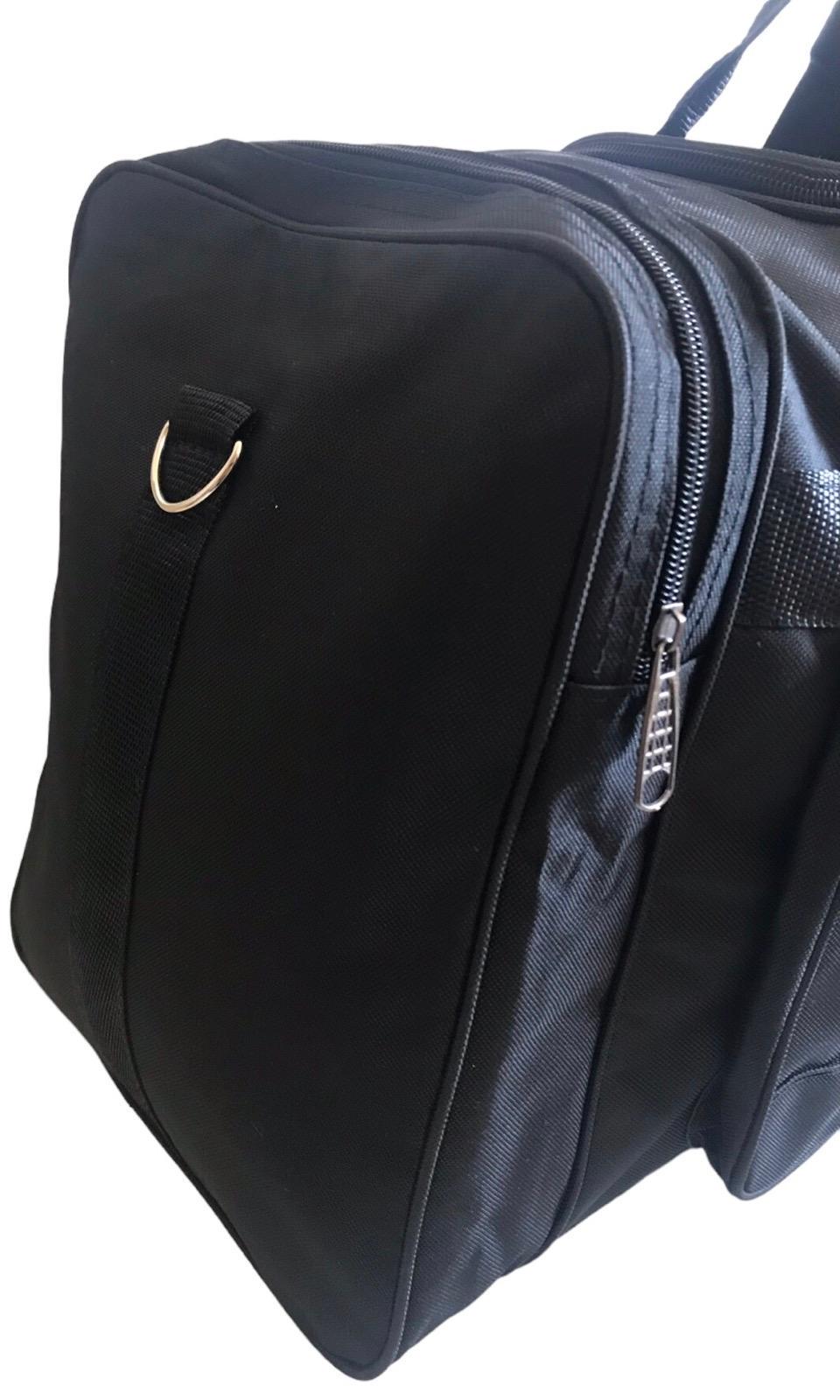 Сумка дорожная с боковыми карманами и длинным ремнем через плечо 60 л Черный (613) - фото 2