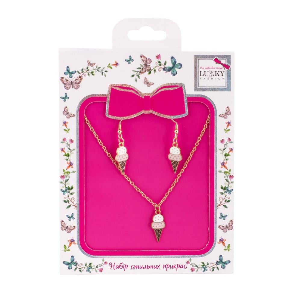 Серьги и подвеска детские Lukky Ice-Cream Fashion регулируемые Разноцветный (AD-114-P-28) Серьги и подвеска детские Lukky Ice-Cream Fashion регулируемые Разноцветный (AD-114-P-28)